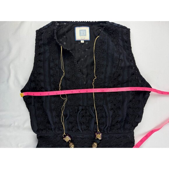BELL by Alicia Bell Black Eyelet Mini Dress Small Size - Picture 7 of 7